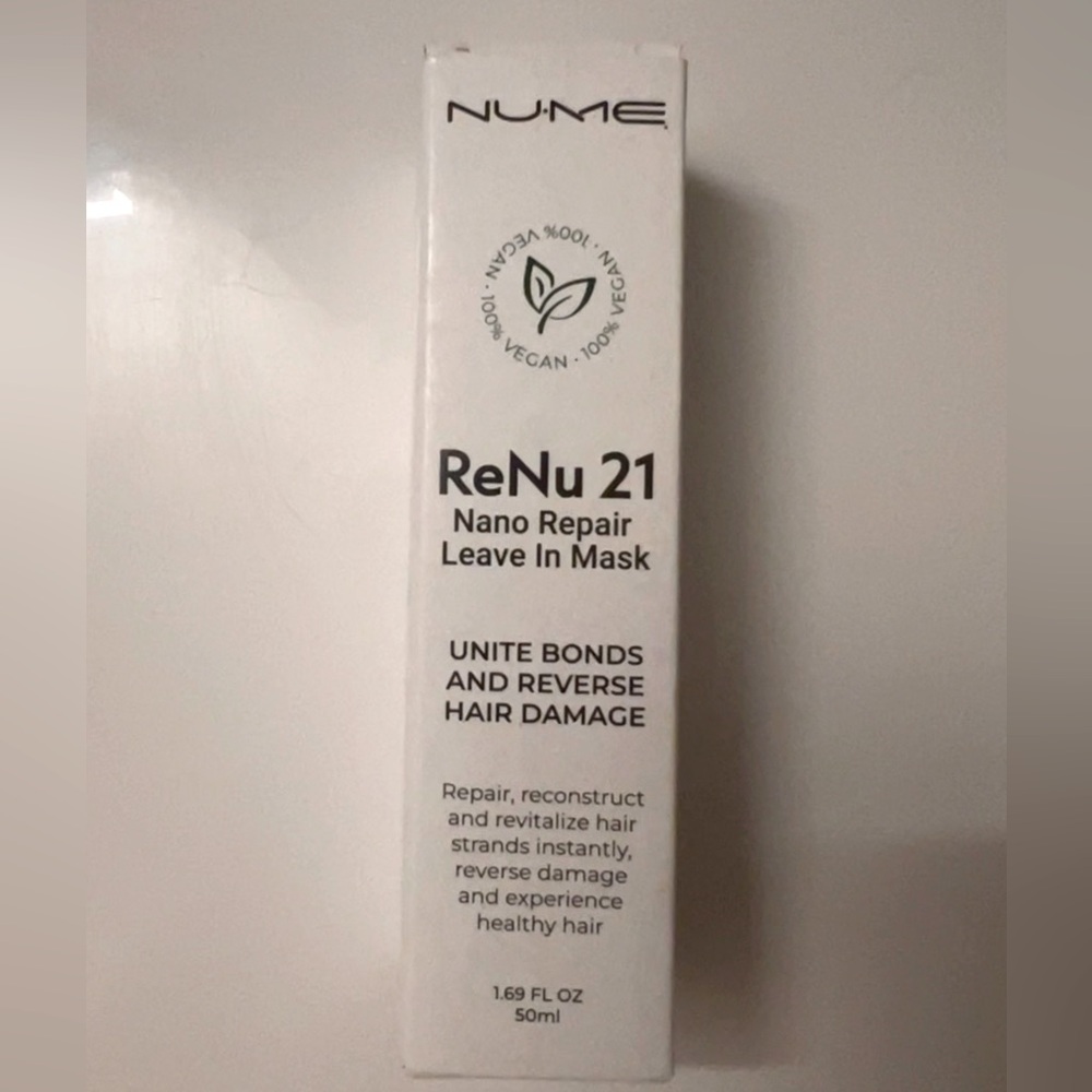 Nu•Me ReNu21 Nano Repair Leave-In Hair Mask Treatment *NWT*